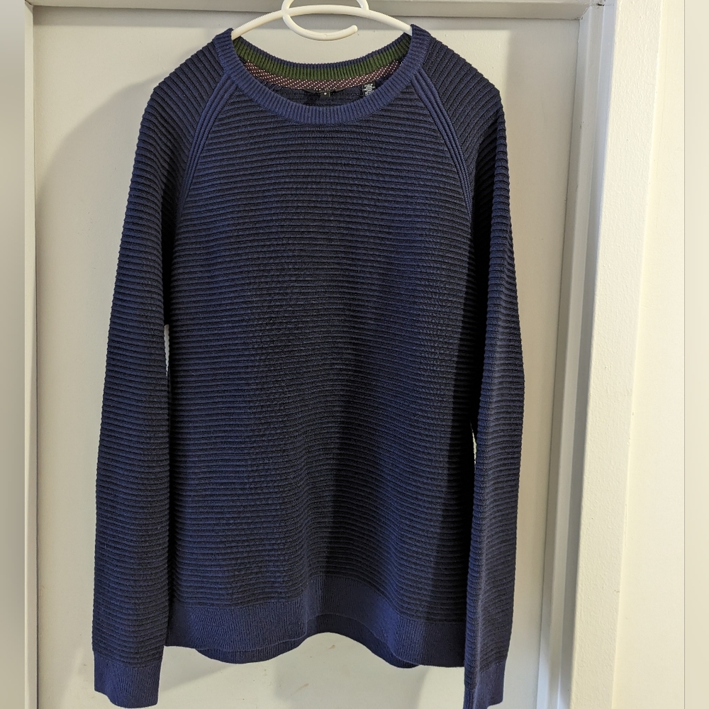 Ted Baker size 5 (XL) blue, ridged sweater